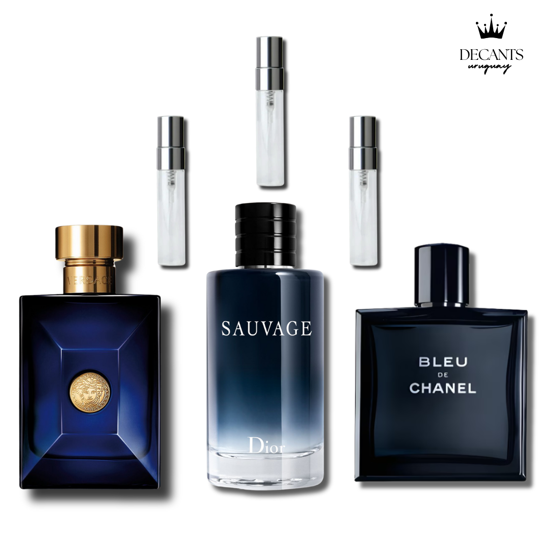 Pack 3 decants de diseñador - Fragancias Azules/Versatiles